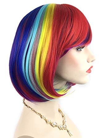 Rainbow Deluxe Bob Wig