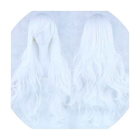 White Long Curly Cosplay Wig