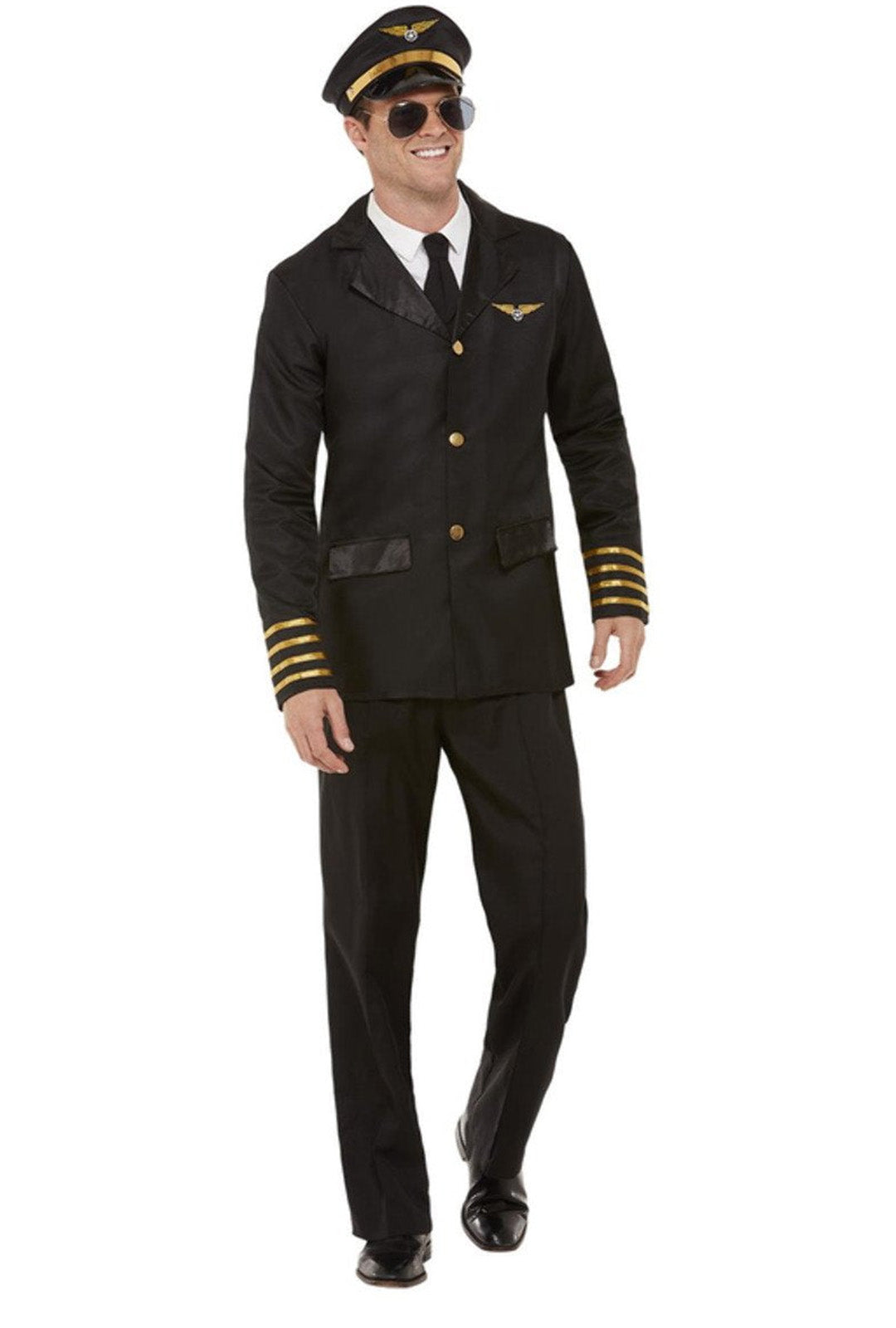 Mens Black Pilot Costume