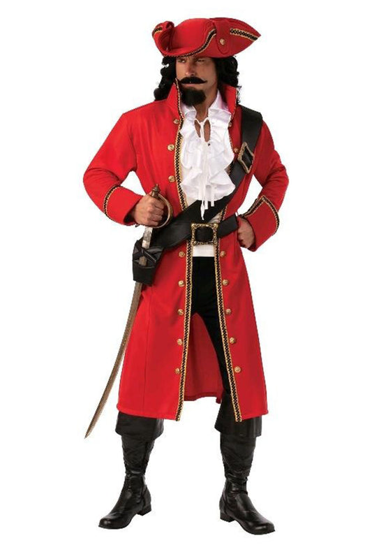 Men's Red Pirate Captain Costume