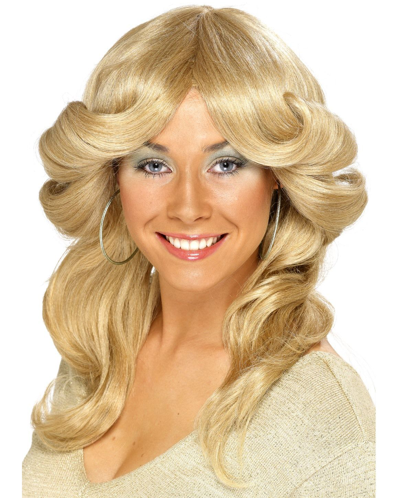 Blonde 70's Diva Flick Wig