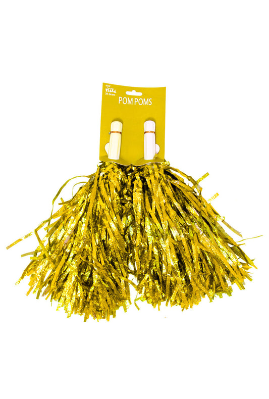 Cheerleader Pompoms Gold