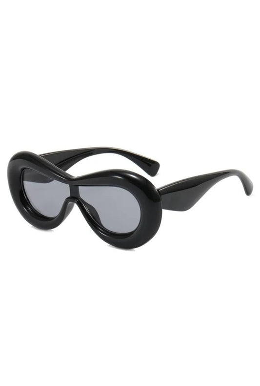 Black Inflated Frame Glasses