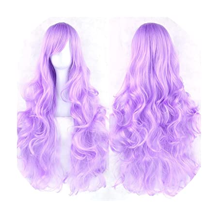 Pastel Purple Long Curly Cosplay Wig