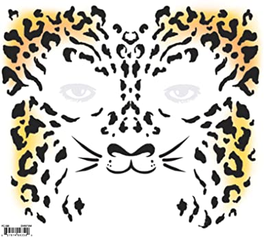 Cheetah Full Face Tattoo