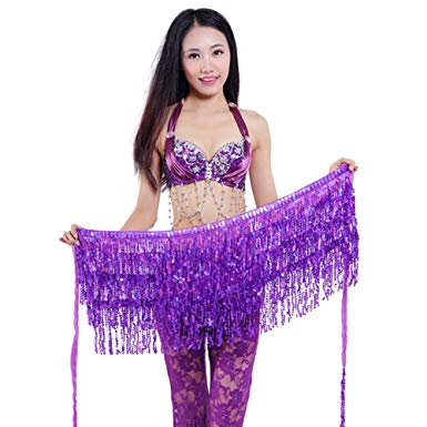 Purple Sequin Wrap Around Skirt