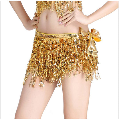 Gold Sequin Wrap Around Skirt