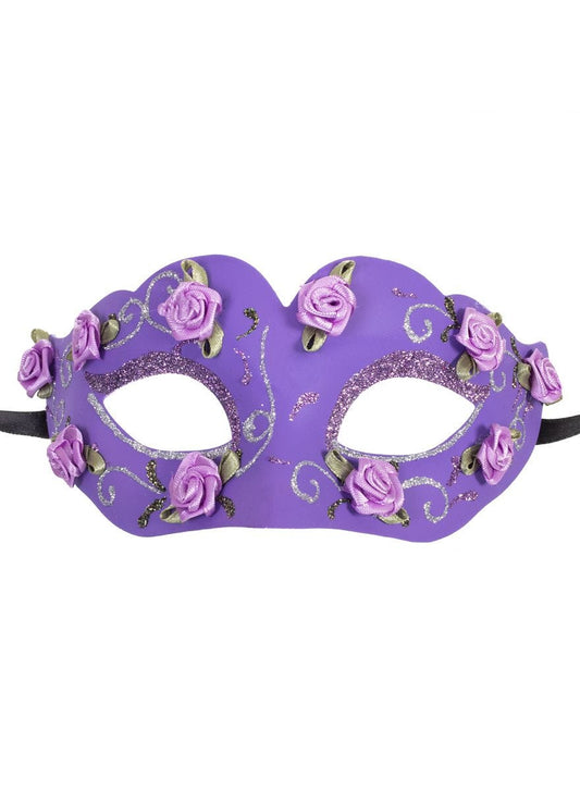 Purple Floral Masquerade Mask