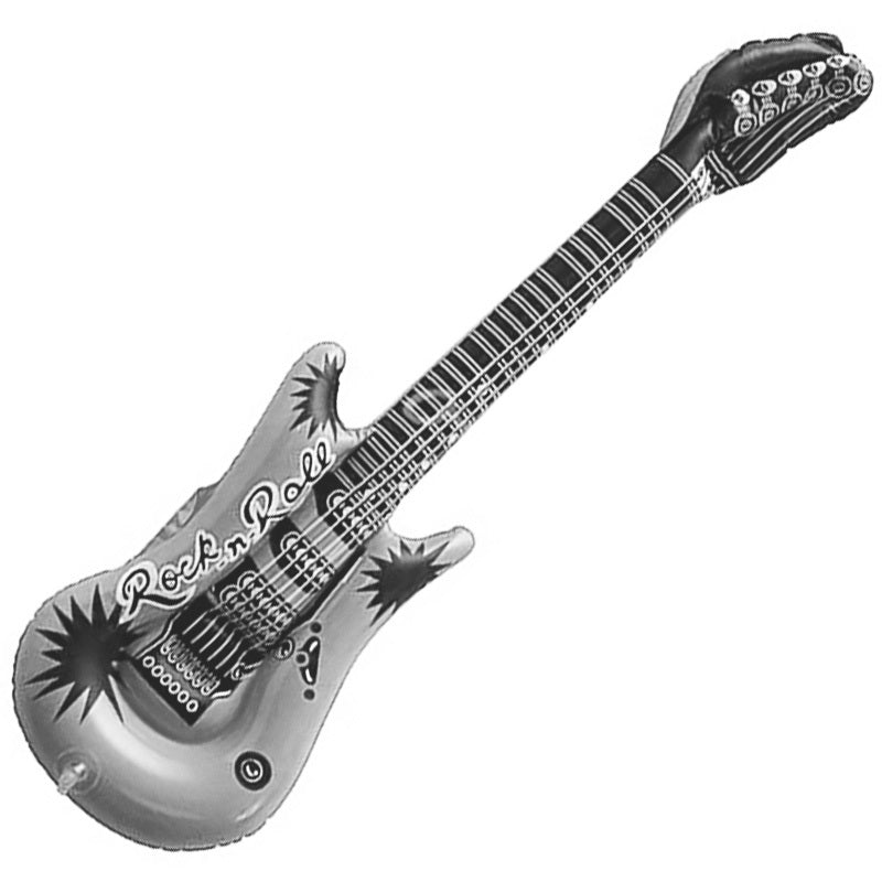 Silver Inflatable Guitar