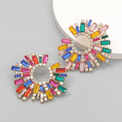 Round Bejewelled Earrings