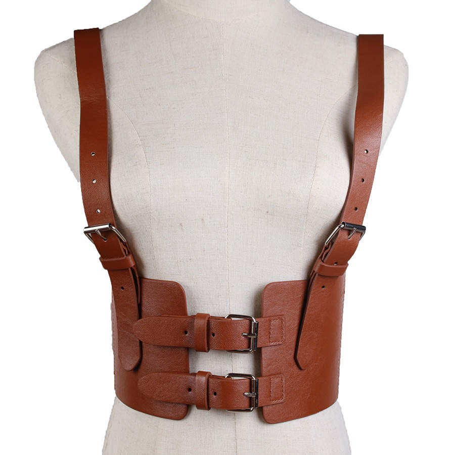 Adjustable PU Leather Chest Harness