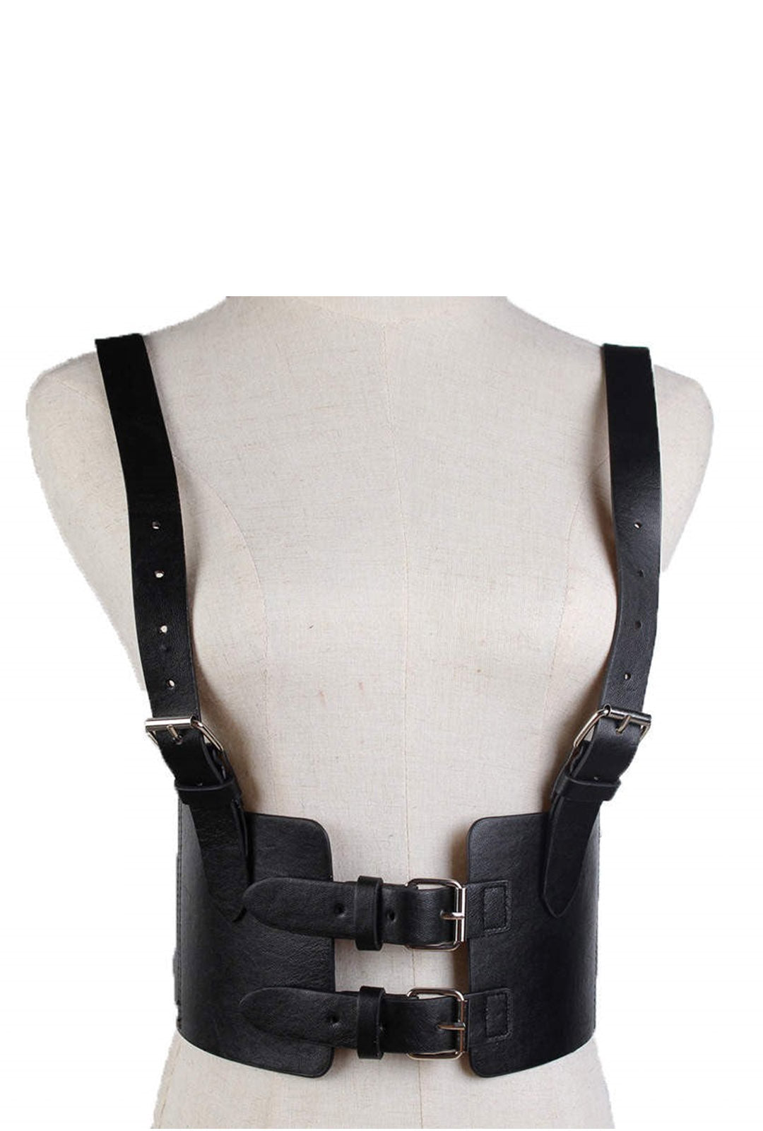 Adjustable PU Leather Chest Harness