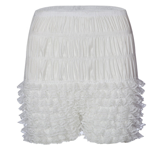 White Frilly Lace Bloomers