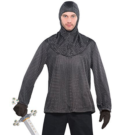 Men's Fake Chainmail Long Sleeved Top