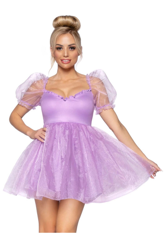 Lavender Organza Babydoll Dress