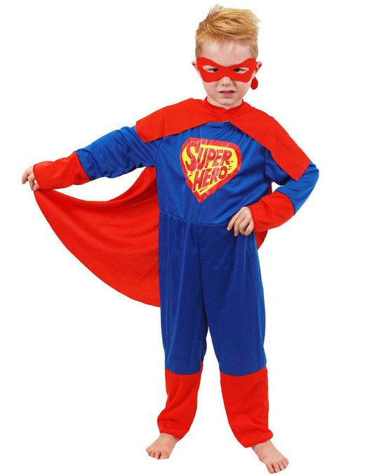 Boys Blue and Red Superhero Costume