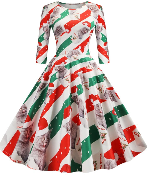 Christmas Kitty Vintage Dress Perth