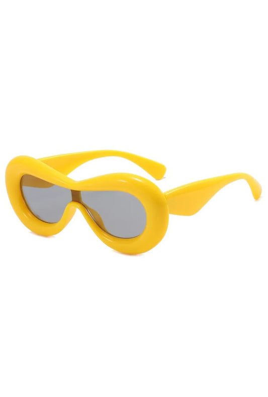Yellow Inflated Frame Glasses