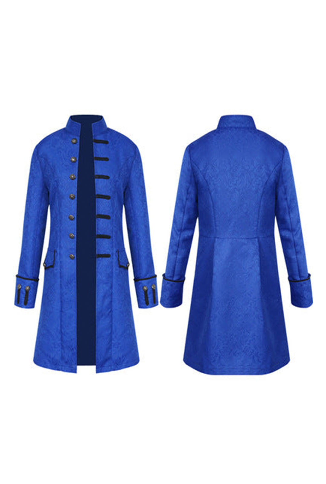 Mens Blue Steampunk Coat