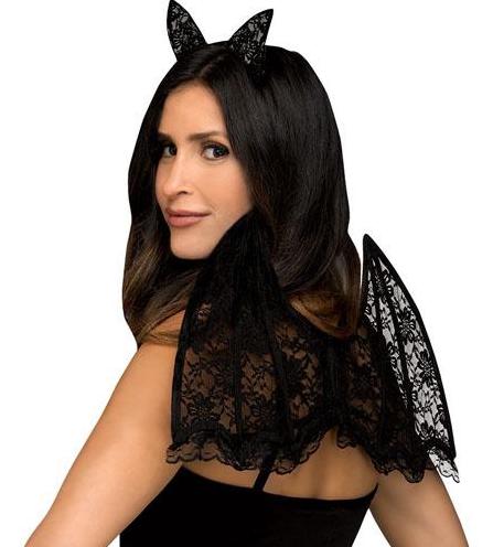 Bat Lace Wings and Ears Set