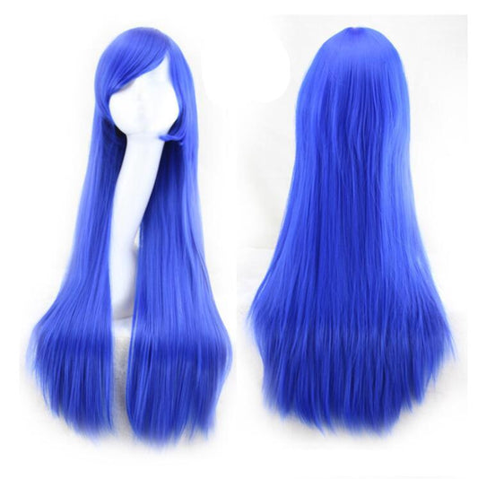 Royal Blue Long Straight Cosplay Wig