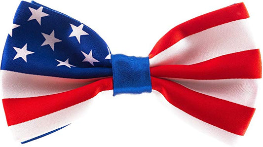 USA Flag Satin Pre-Tied Bow Tie