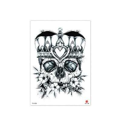 Crowned Skull Temporary Tattoo