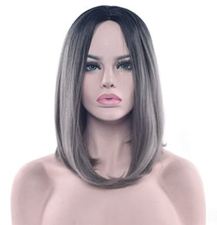 Straight Black Ombre Bob Wig