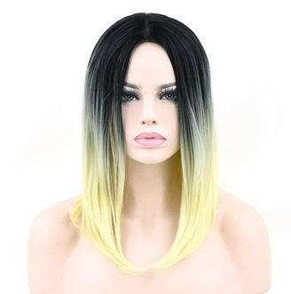 Straight Black Ombre Bob Wig