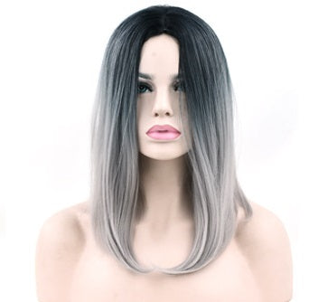 Straight Black Ombre Bob Wig