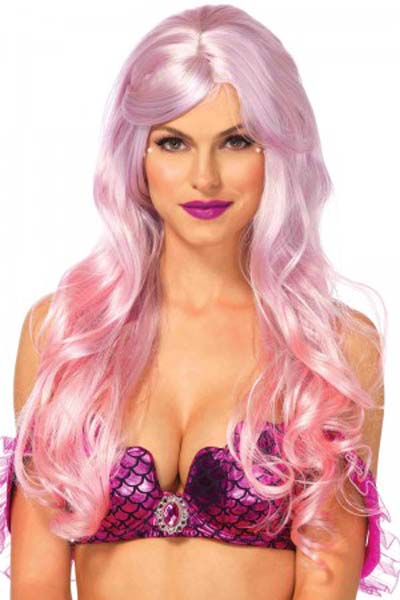 Pastel Ombre Pink Wavy Wig