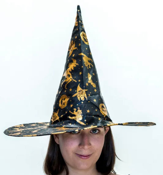Black and Gold Witch Hat