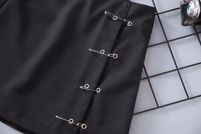 Black Safety Pin Skirt