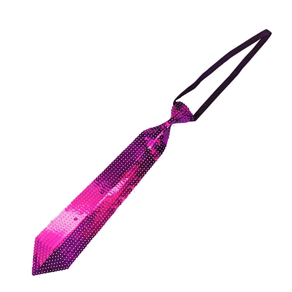 Hot Pink Sequin Neck Tie