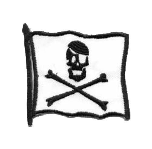 Pirate Skull & Crossbones Flag Iron on Patch