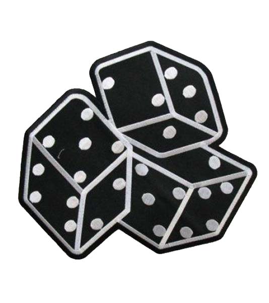 Dice Large Iron on Patch