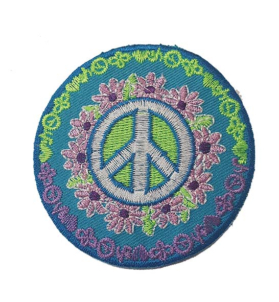 Floral Peace Iron On Patch
