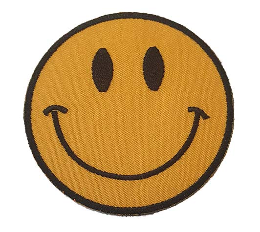 Smiley Face Iron On Patch