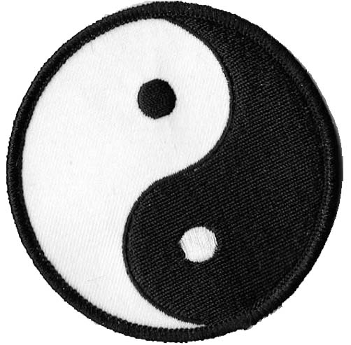 Large Ying and Yang Iron on Patch
