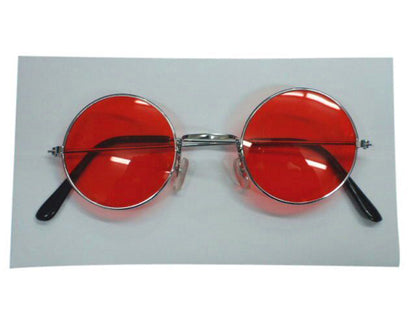 Hippy Circle Red & Black Glasses