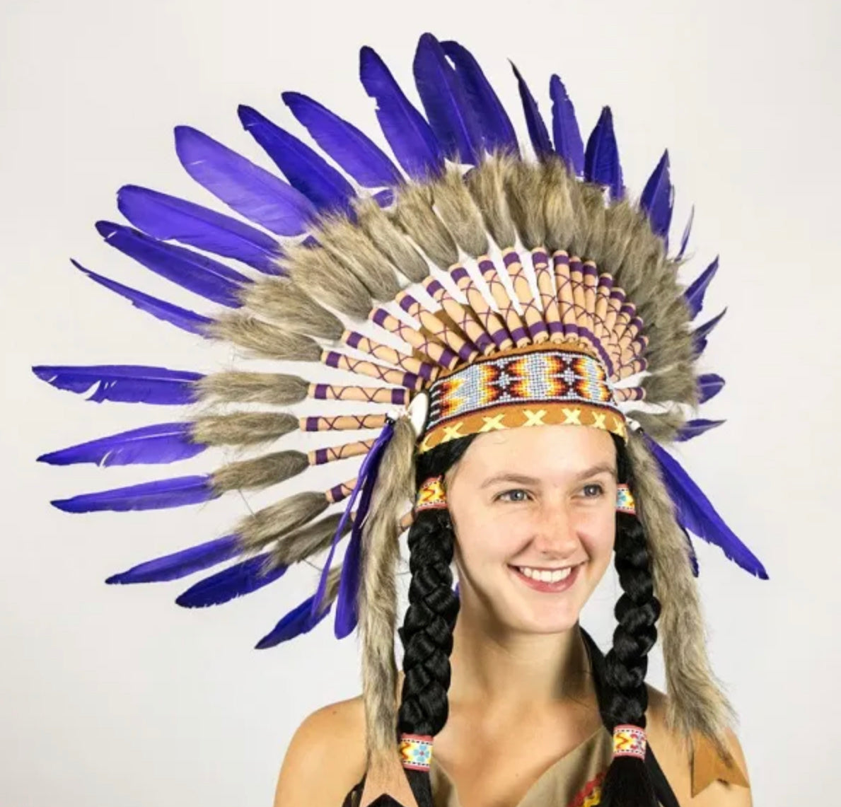 Purple Feather Headdress