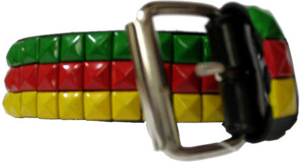 Rastafarian Coloured Studded Belt