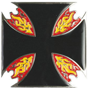 Iron Cross with Flame Belt Buckle