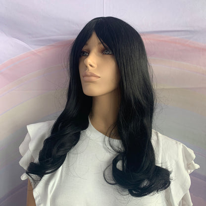 Black Mid Length Curly Wig