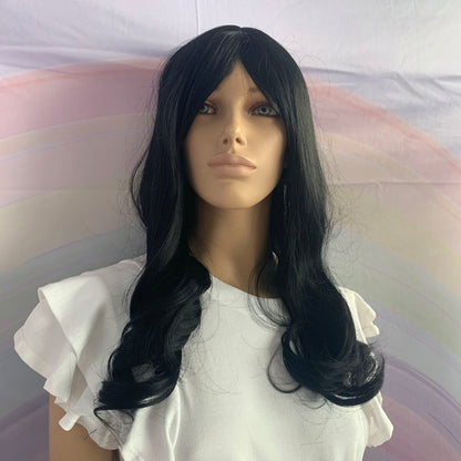 Black Mid Length Curly Wig