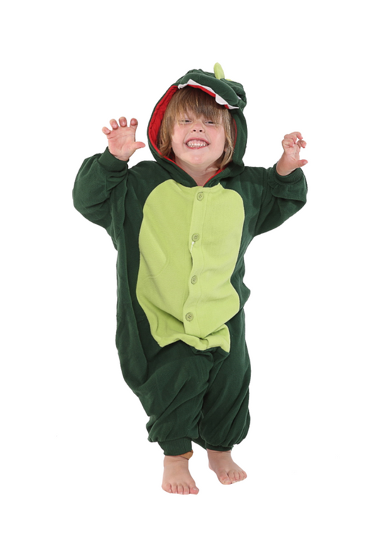 Kid's Green Dinosaur Onesie