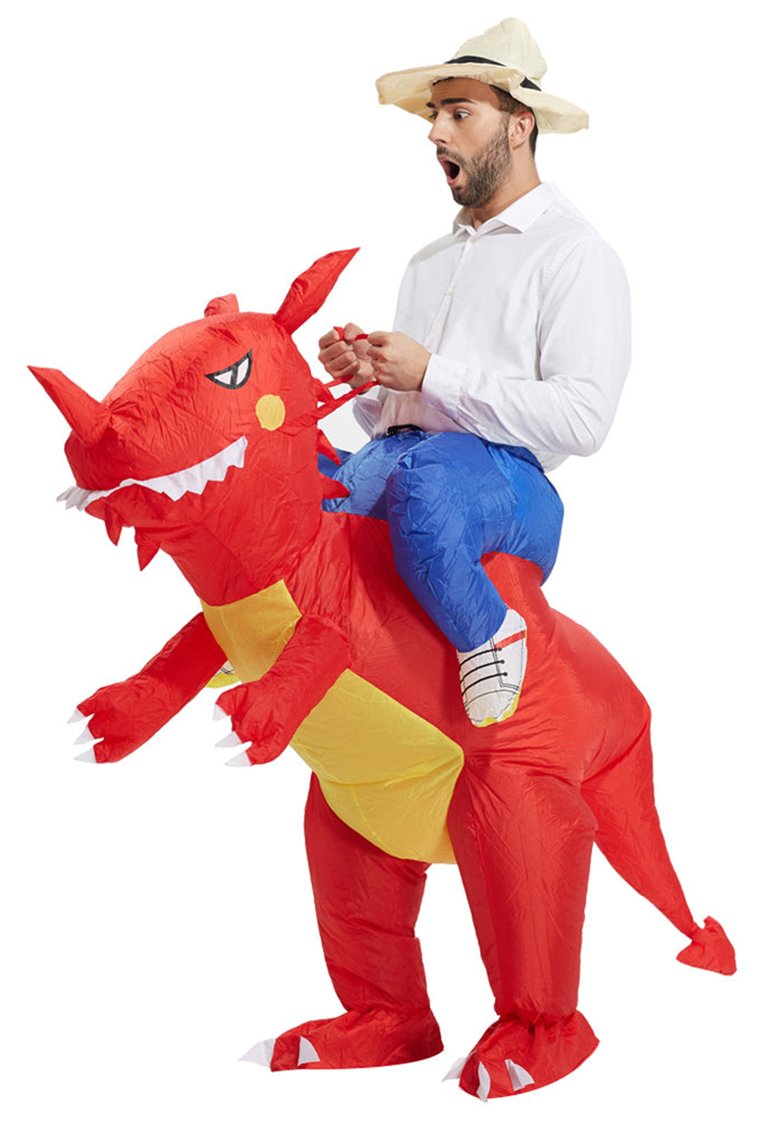 Inflatable Red Ride On Dragon Costume
