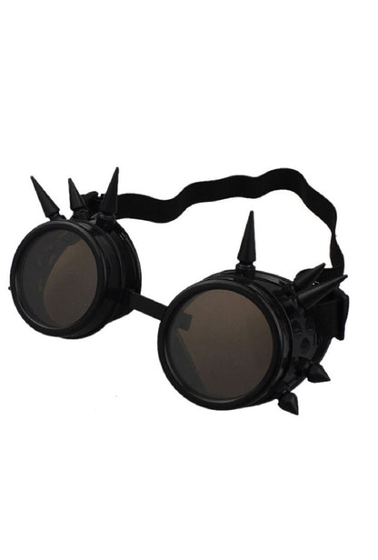 Black Steampunk Goggles With Spikes