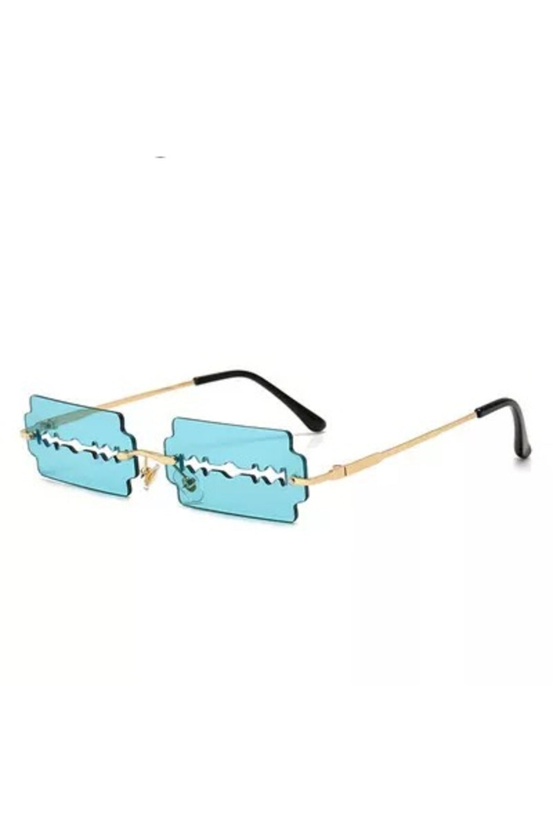 Blue Razor Blades Fashion Glasses