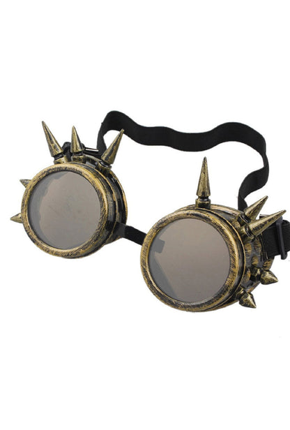 Bronze Steampunk Goggles With Spikes